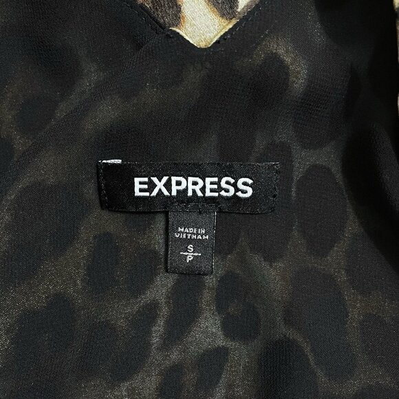Express Womens Cami Top Size Small Spaghetti Strap V-Neck Lined Animal Print - Picture 4 of 5